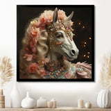 Gracious Horse Retro Glam - Horse Large Canvas Wall Art