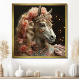 Gracious Horse Retro Glam - Horse Large Canvas Wall Art