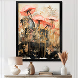 Pink Jellyfish Vintage Collage - Pink Jellyfish Wall Art