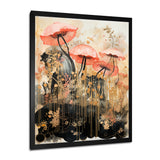 Pink Jellyfish Vintage Collage - Pink Jellyfish Wall Art