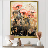 Pink Jellyfish Vintage Collage - Pink Jellyfish Wall Art