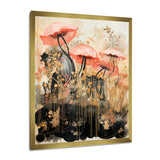 Pink Jellyfish Vintage Collage - Pink Jellyfish Wall Art