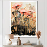 Pink Jellyfish Vintage Collage - Pink Jellyfish Wall Art