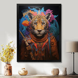 Tribe Of The Blue Leopard - Multi-Color Leopard Wall Art
