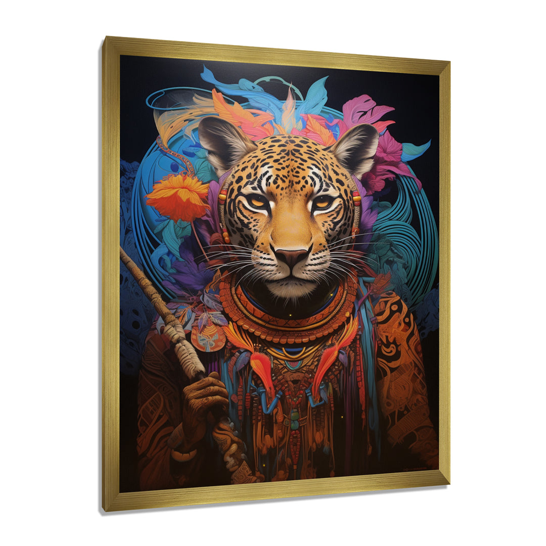 Tribe Of The Blue Leopard - Multi-Color Leopard Wall Art