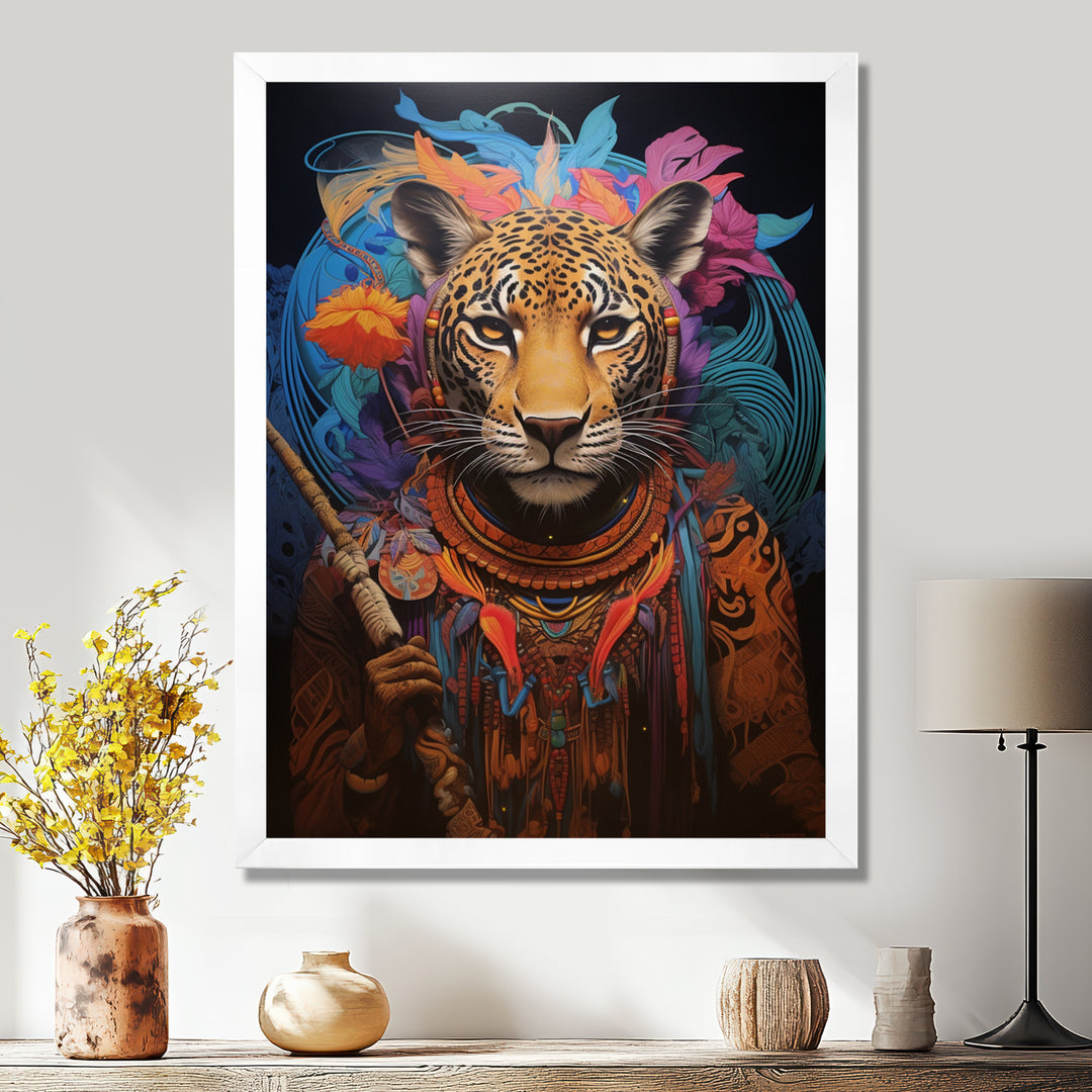 Tribe Of The Blue Leopard - Multi-Color Leopard Wall Art