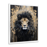 Majestic Lion Retro Collage - Lion Framed Canvas Art