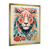 Multi-color LION GRAPHIC - Lion Bedroom Wall Art