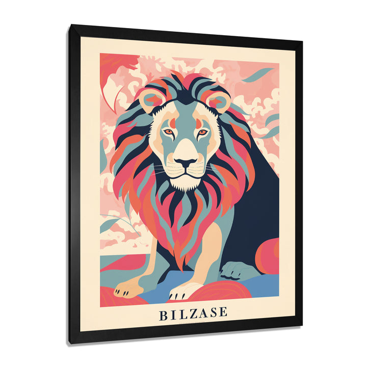 Magnificent Lion Retro Illustration Faded Colors - Lion Wall Decor