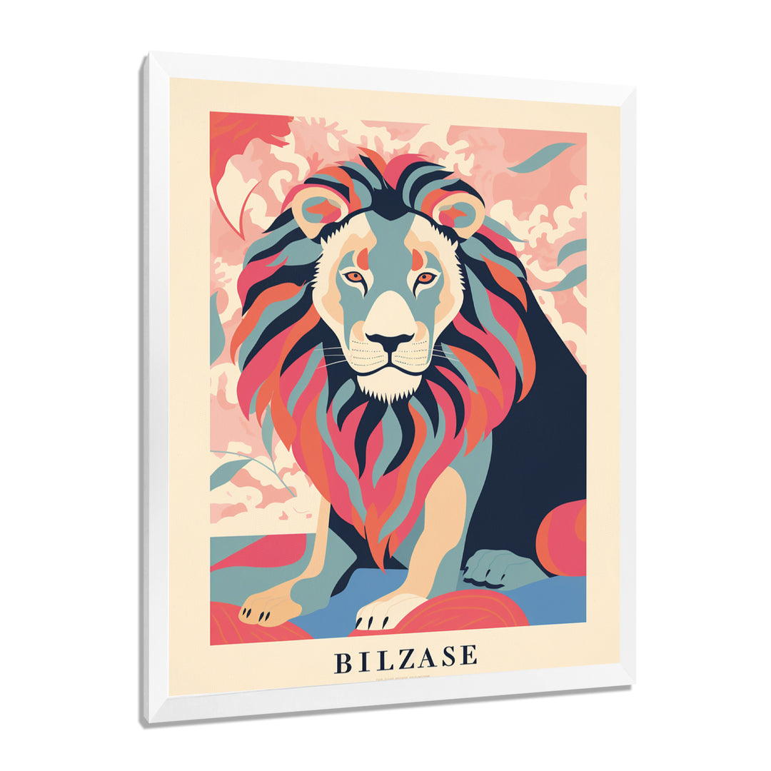Magnificent Lion Retro Illustration Faded Colors - Lion Wall Decor