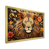 Gorgeous Lion Flower Boho Portrait - Lion Wall Decor