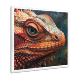 Smirky Red Lizard Portrait - Lizard Wall Art Prints