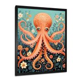 Orange Octopus - Octopus Wall Decor