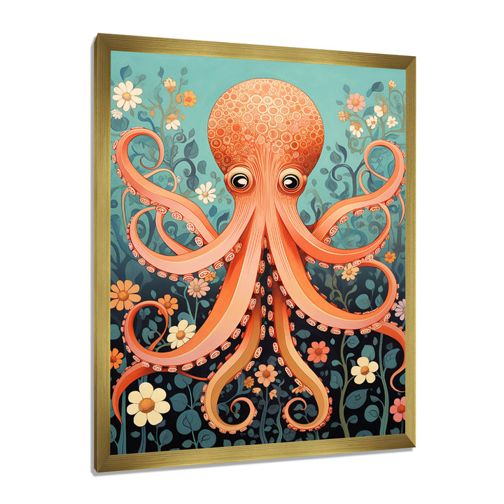 Orange Octopus - Octopus Wall Decor