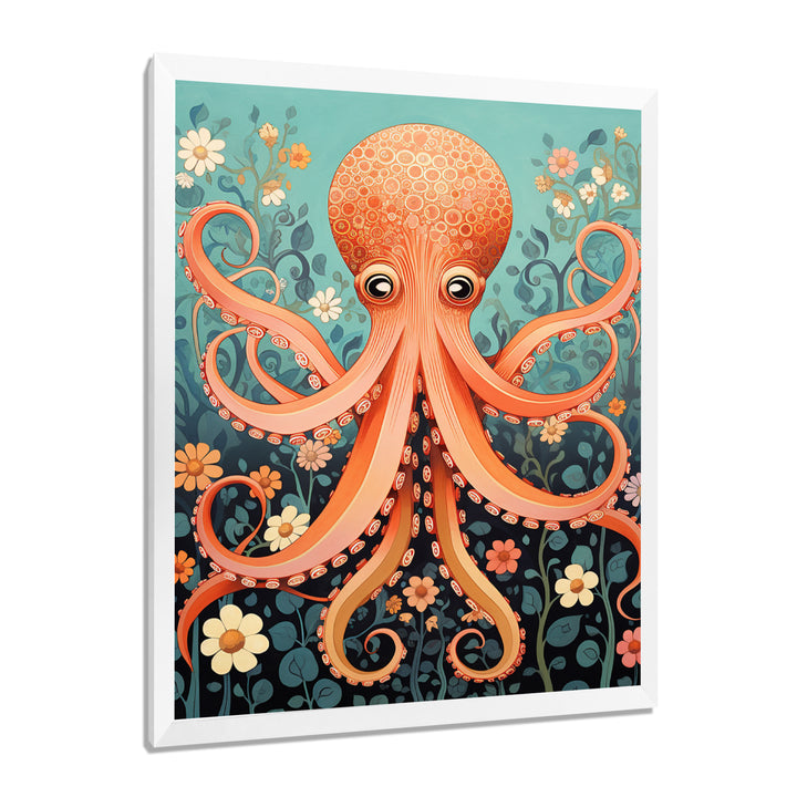 Orange Octopus - Octopus Wall Decor