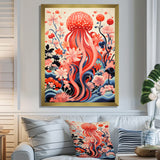 Retro Pink Octopus Retro Deep Sea - Octopus Wall Art Prints
