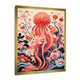 Retro Pink Octopus Retro Deep Sea - Octopus Wall Art Prints