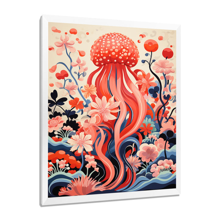Retro Pink Octopus Retro Deep Sea - Octopus Wall Art Prints