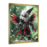 White Owl Feathered Fantasy Warrior - Owl Bedroom Wall Art