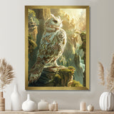 Majestic White Owl In The Mountains - Owl Wall Decor