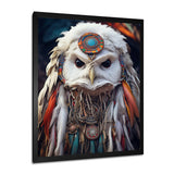 Shamanic White Owl Wisdom - White Owl Wall Art