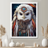 Shamanic White Owl Wisdom - White Owl Wall Art