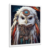 Shamanic White Owl Wisdom - White Owl Wall Art