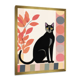 Retro Portrait Of A Gracious Black Cat - Cat Canvas Wall Art
