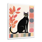 Retro Portrait Of A Gracious Black Cat - Cat Canvas Wall Art