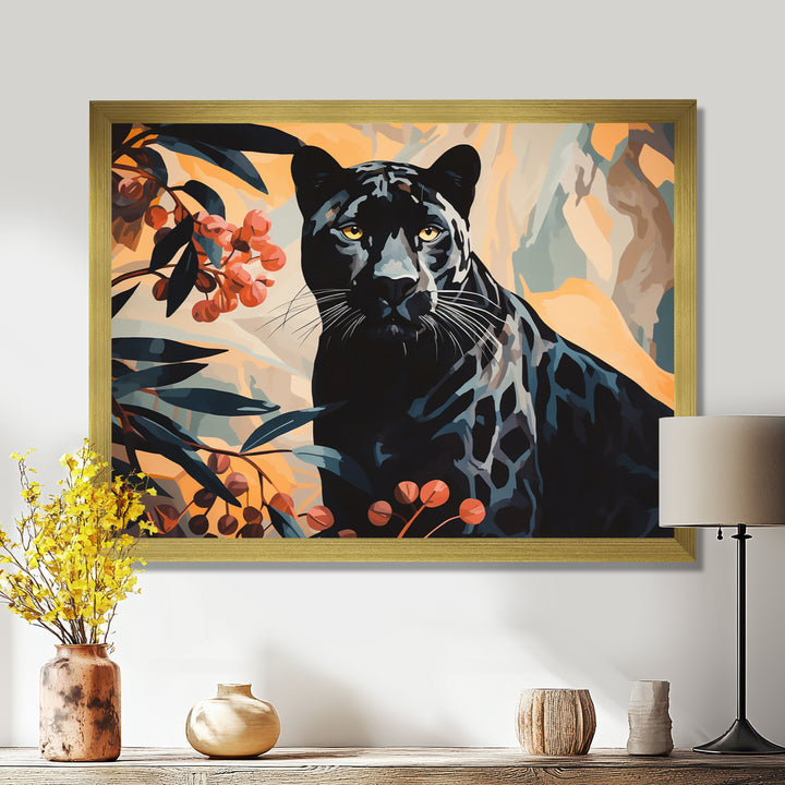 Quiet Black Panther Lurking In The Jungle - Panther Home Decor Art