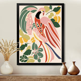 Pink Peacock Graphic Illustration - Peacock Canvas Wall Art