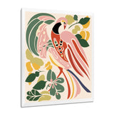 Pink Peacock Graphic Illustration - Peacock Canvas Wall Art