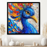 Painting Of Beautiful Blue Peacock - Peacock Wall Decor