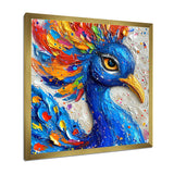 Painting Of Beautiful Blue Peacock - Peacock Wall Decor