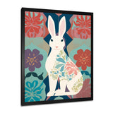 Follow The White Rabbit Retro Illustration - Rabbit Wall Art Prints