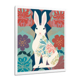Follow The White Rabbit Retro Illustration - Rabbit Wall Art Prints