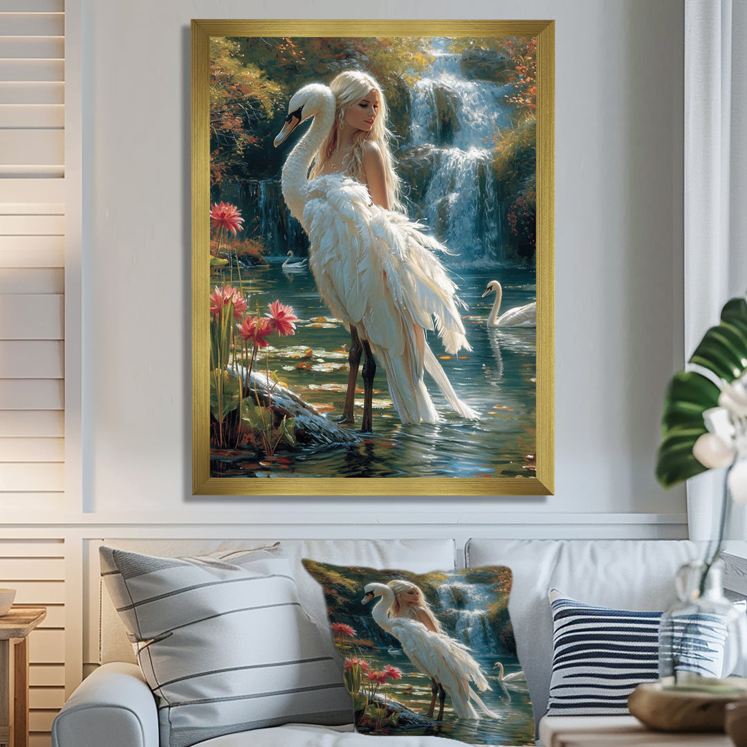 The Gracious Mystery Of The White Swan - Swans Bedroom Wall Art