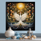 Celestial Grace Of The White Swan - Swans Canvas Wall Art
