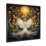 Celestial Grace Of The White Swan - Swans Canvas Wall Art