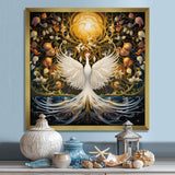 Celestial Grace Of The White Swan - Swans Canvas Wall Art