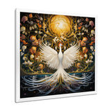 Celestial Grace Of The White Swan - Swans Canvas Wall Art