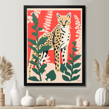 Tiger Lurking In The Forest Retro Illustration - Tiger Wall Art Prints