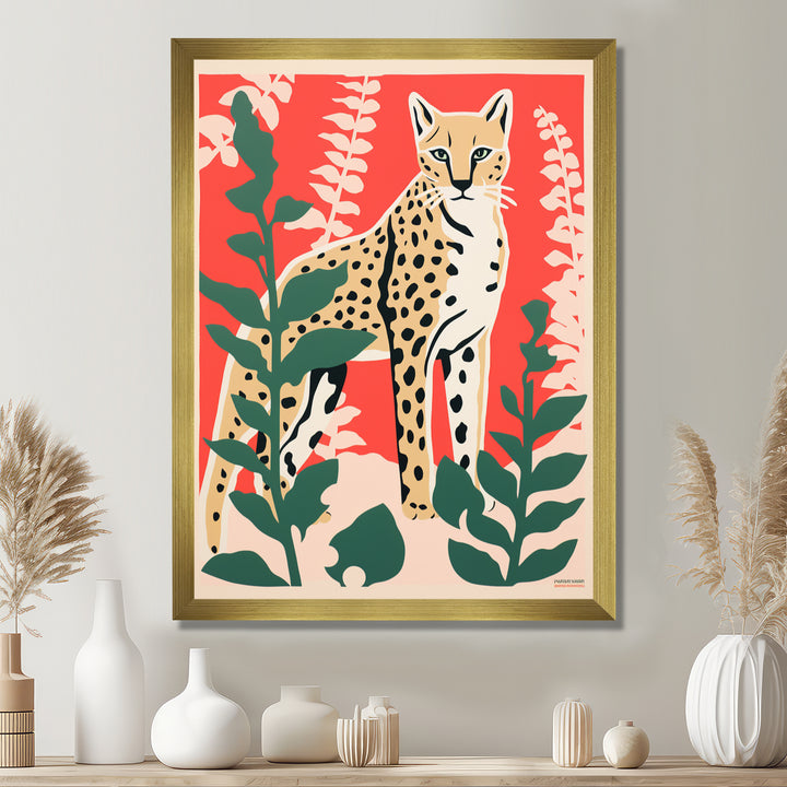 Tiger Lurking In The Forest Retro Illustration - Tiger Wall Art Prints