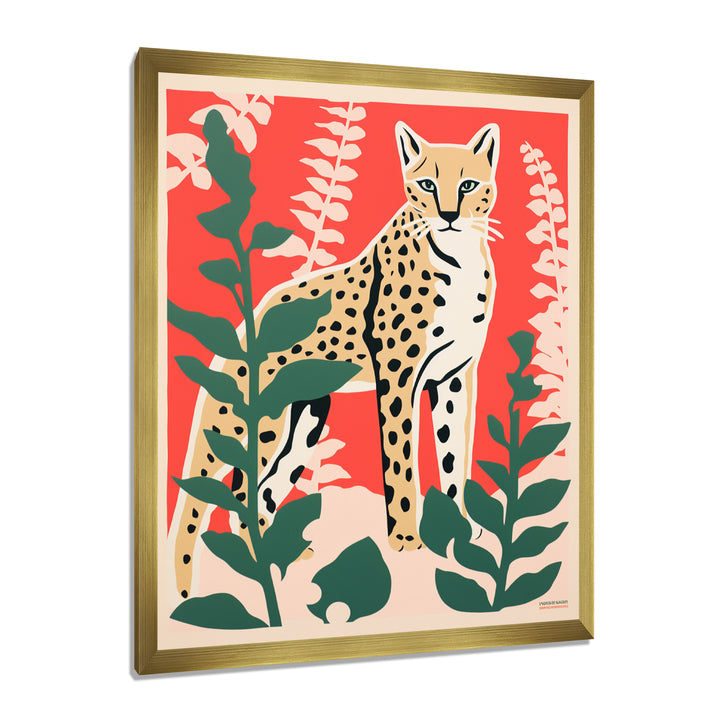 Tiger Lurking In The Forest Retro Illustration - Tiger Wall Art Prints