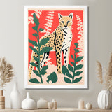 Tiger Lurking In The Forest Retro Illustration - Tiger Wall Art Prints