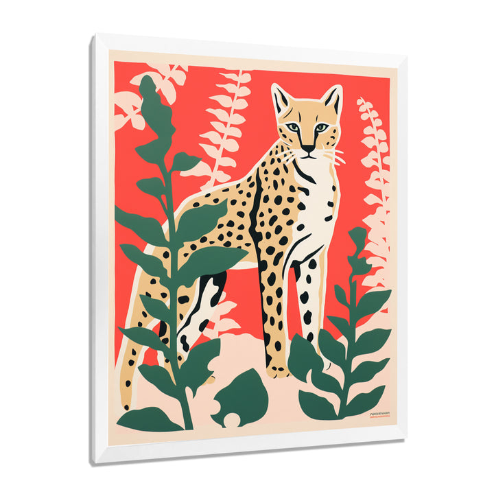 Tiger Lurking In The Forest Retro Illustration - Tiger Wall Art Prints
