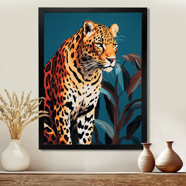 Portrait Of Gracious Tiger At Dusk - Tiger Framed Canvas Art