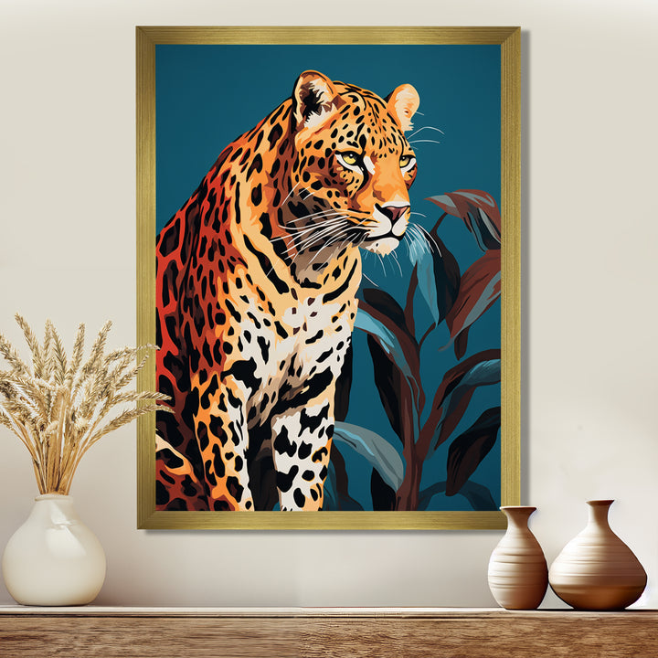 Portrait Of Gracious Tiger At Dusk - Tiger Framed Canvas Art