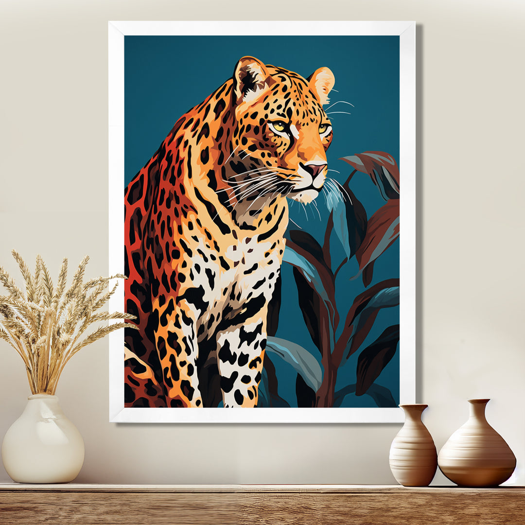 Portrait Of Gracious Tiger At Dusk - Tiger Framed Canvas Art