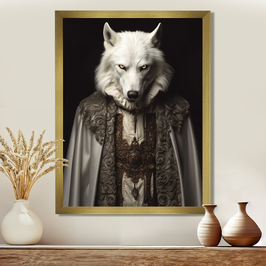 White Wolf Wisdom Of Noble Grace - Wolf Wall Art Prints
